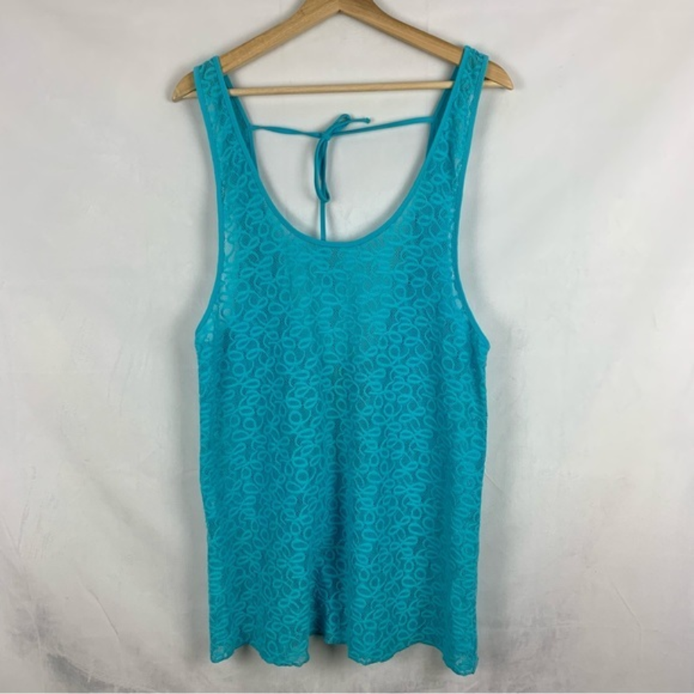 VICTORIA SECRET Blue Lace Swim Coverup Sz Med